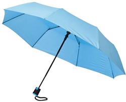 Obrázky: Modrý automatický deštník z PE hedvábí