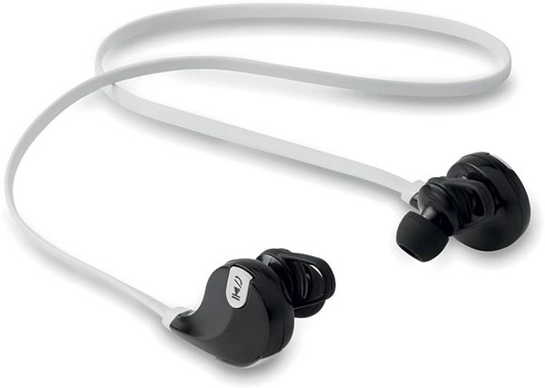 Obrázky: Bluetooth stereo sluchátka s bílou šňůrou