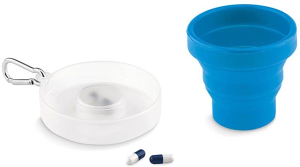 Obrázky: Modrý skládací hrnek na léky