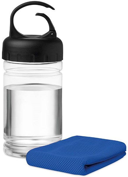 Obrázky: PET láhev se sportovním modrým ručníkem, Obrázek 2