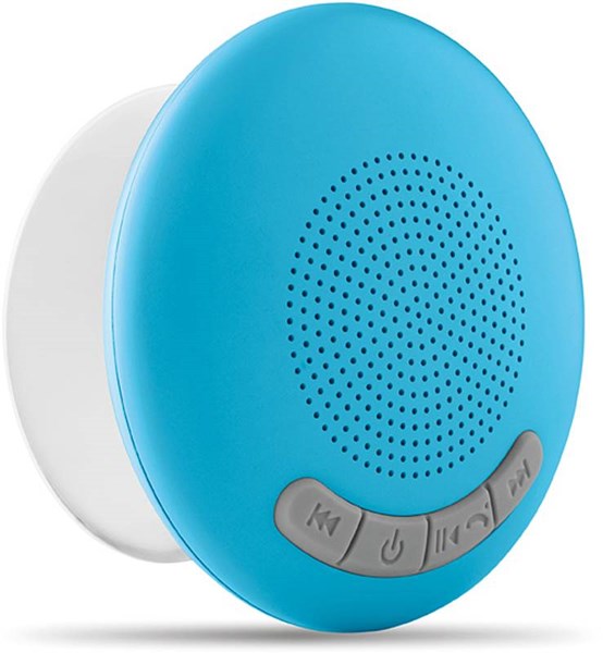Obrázky: Modrý Bluetooth reproduktor do sprchy