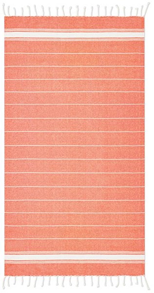 Obrázky: Oranžová bavlněná plážová osuška s třásněmi