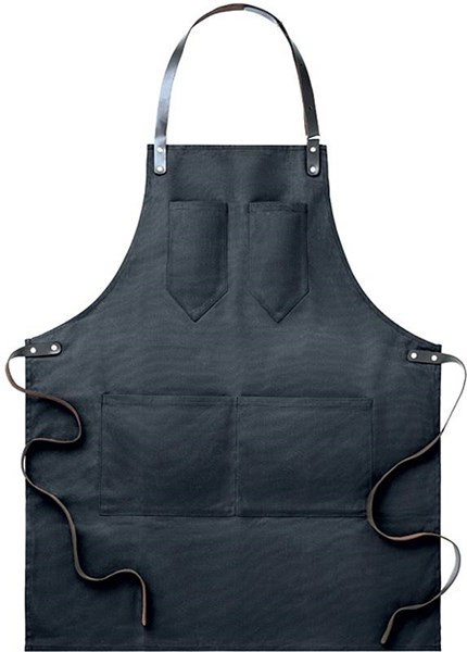 Obrázky: Povoskovaná dlouhá zástěra, černá