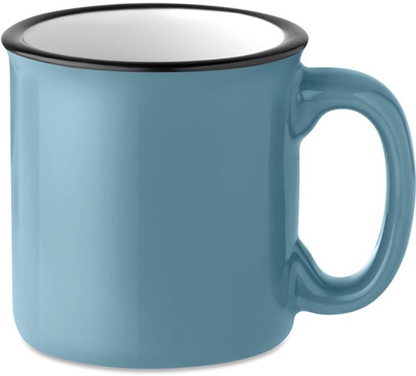 Obrázky: Keramický vintage hrnek 240 ml modro-bílý