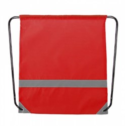 Obrázky: Červený polyesterový batoh s reflexními díly