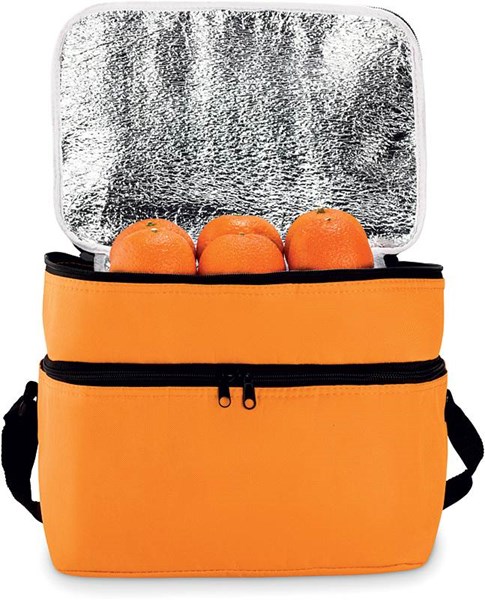 Obrázky: Chladící taška se dvěma přihrádkami oranžová, Obrázek 3
