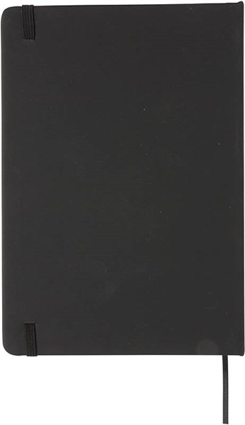 Obrázky: Černý poznámkový blok PU A5 s pevnými deskami, Obrázek 5