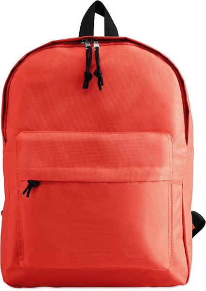 Obrázky: Červený polyesterový batoh s vnější kapsou