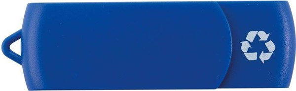 Obrázky: Recycloflash modrý otočný USB disk 4GB, Obrázek 2