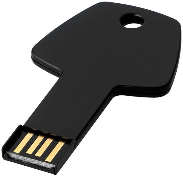 Obrázky: Hliníkový USB flash disk 4GB-černý klíč