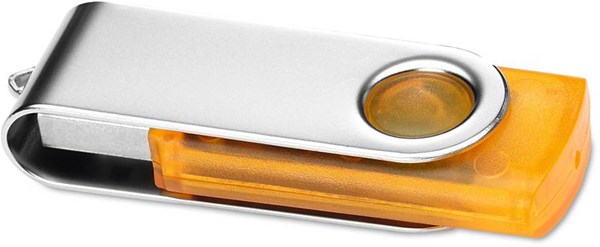 Obrázky: Twister Transtech oranžovo-stříbrný USB disk 8GB