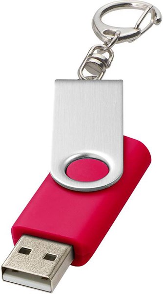 Obrázky: Twister stříbr.-růžový USB flash disk,přívěsek,8GB, Obrázek 2
