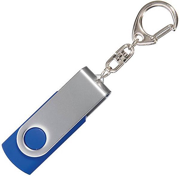 Obrázky: Twister stříbr.-modrý USB flash disk,přívěsek,8GB, Obrázek 3