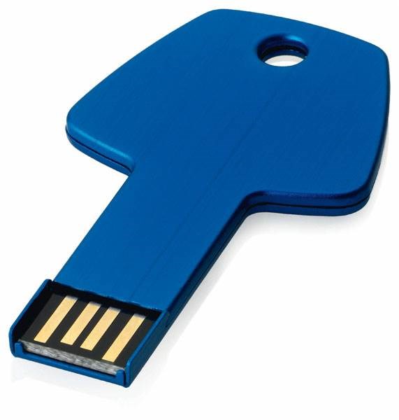 Obrázky: Nám. modrý hliník. USB flash disk 8GB, tvar klíče
