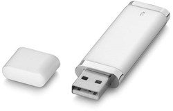Obrázky: Stříbrný plastový USB flash disk 8GB s krytkou