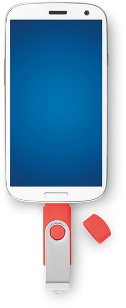 Obrázky: OTG Twister flash disk 8 GB s micro USB,červený, Obrázek 5