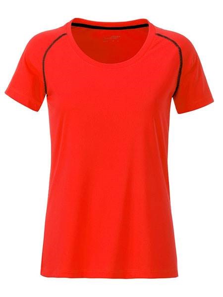 Obrázky: Dámské funkční tričko SPORT 130, oranžová/černá S, Obrázek 2