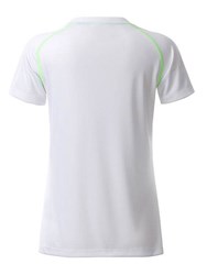 Obrázky: Dámské funkční tričko SPORT 130, bílá/zelená M
