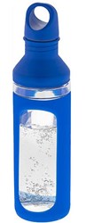 Obrázky: Skleněná láhev s modrým silikonovým obalem, 590 ml