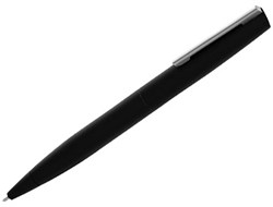 Obrázky: Černé kovové kuličkové pero s pryžovým povrchem,ČN