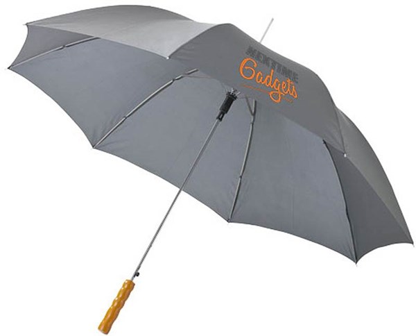 Obrázky: Šedý automatický deštník, tvarovaná rukojeť, Obrázek 3