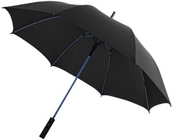 Obrázky: Černý autom. deštník 23" s modrými doplňky