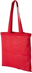 Obrázky: Červená bavlněná nákupní taška s dlouhými uchy, 140g/m2