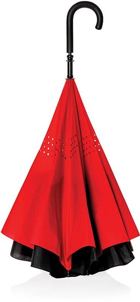 Obrázky: Červený manuální oboustranný deštník, Obrázek 4