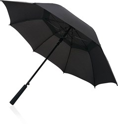Obrázky: Černý odolný deštník s dvojitým pláštěm, autom.