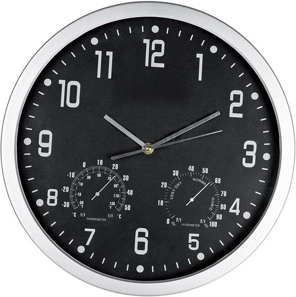 Obrázky: Černé hodiny s odnímatelnou reklamní plochou, Obrázek 2