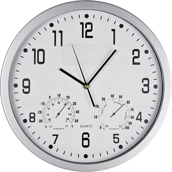 Obrázky: Bílé hodiny s odnímatelnou reklamní plochou, Obrázek 4