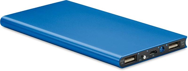Obrázky: Modrá Power banka Poweflat 8000 mAh
