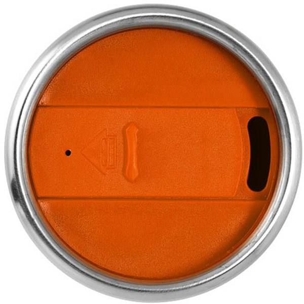 Obrázky: Oranžovo-stříbrný dvouplášťový termohrnek 400 ml, Obrázek 2