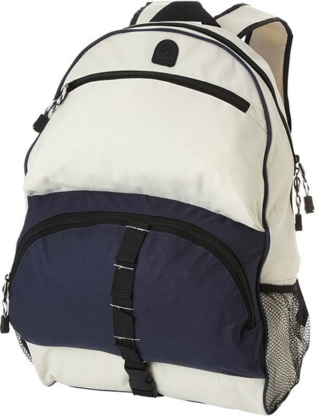 Obrázky: Trendy bílý batoh s námořní modrou kapsou