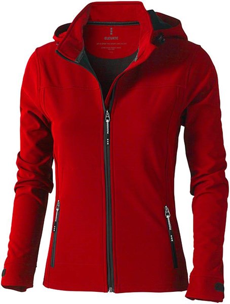 Obrázky: Langley červená dámská softshell bunda ELEVATE, L