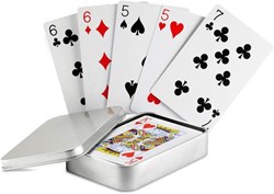 Obrázky: Hrací karty v kovovém boxu