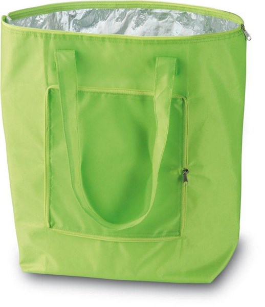 Obrázky: Limetková skládací nákupní chladící taška Plicool