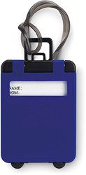 Obrázky: Královsky modrá plastová jmenovka na zavazadlo