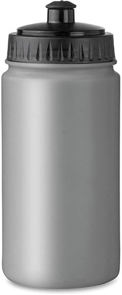 Obrázky: Matně stříbrná plastová sportovní láhev, 500 ml
