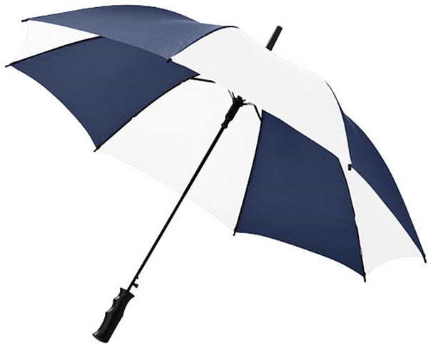 Obrázky: Modrobílý automat. deštník s tvarovaným držadlem