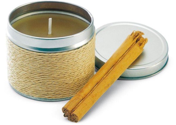 Obrázky: Aromatická svíčka s vůní skořice v plechovém boxu