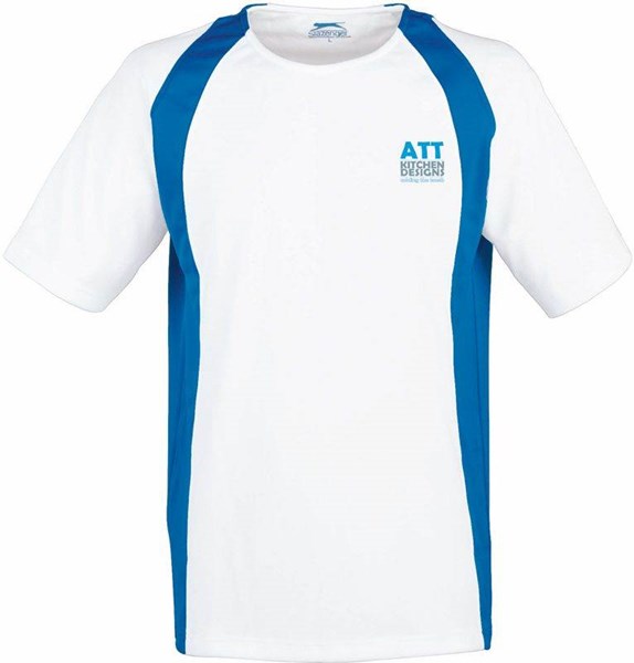 Obrázky: Cool Fit SLAZENGER bílo/světle modré triko XL, Obrázek 2