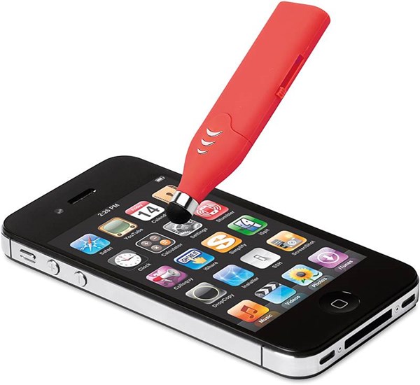 Obrázky: OTG Touch USB flash disk 1 GB se stylusem,červený, Obrázek 4