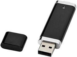 Obrázky: Černý plastový USB flash disk 4GB s krytkou