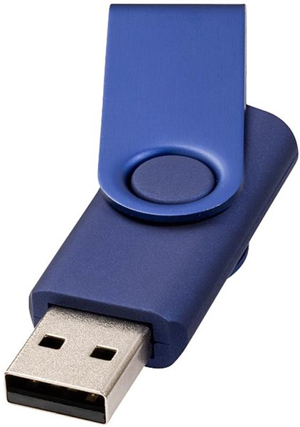 Obrázky: Twister metal modrý USB flash disk, 4GB, Obrázek 2