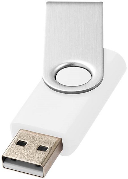 Obrázky: Twister basic bílo-stříbrný USB disk 16GB