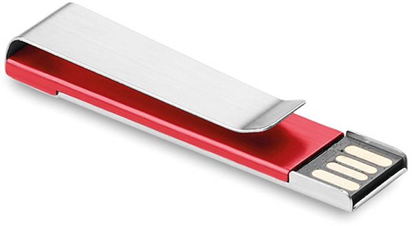 Obrázky: Červený hliníkový flash disk 16GB s klipem, Obrázek 3