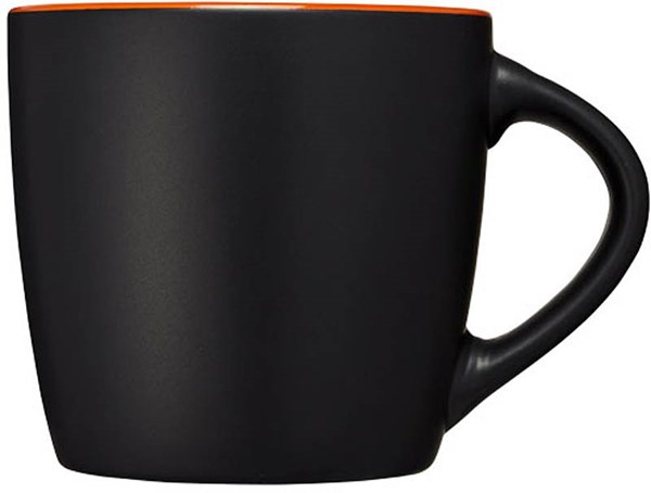 Obrázky: Černý keramický hrnek 350 ml s oranžovým vnitřkem, Obrázek 5