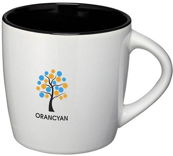 Obrázky: Bílý keramický hrnek s černým vnitřkem, 350 ml, Obrázek 4