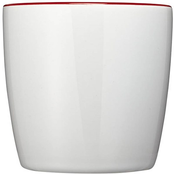 Obrázky: Bílý keramický hrnek s červeným vnitřkem, 350 ml, Obrázek 2